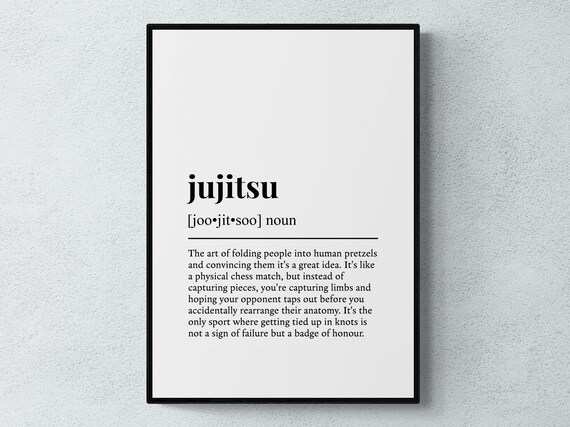 Jujitsu Funny Definition, Humor Wall Art Print