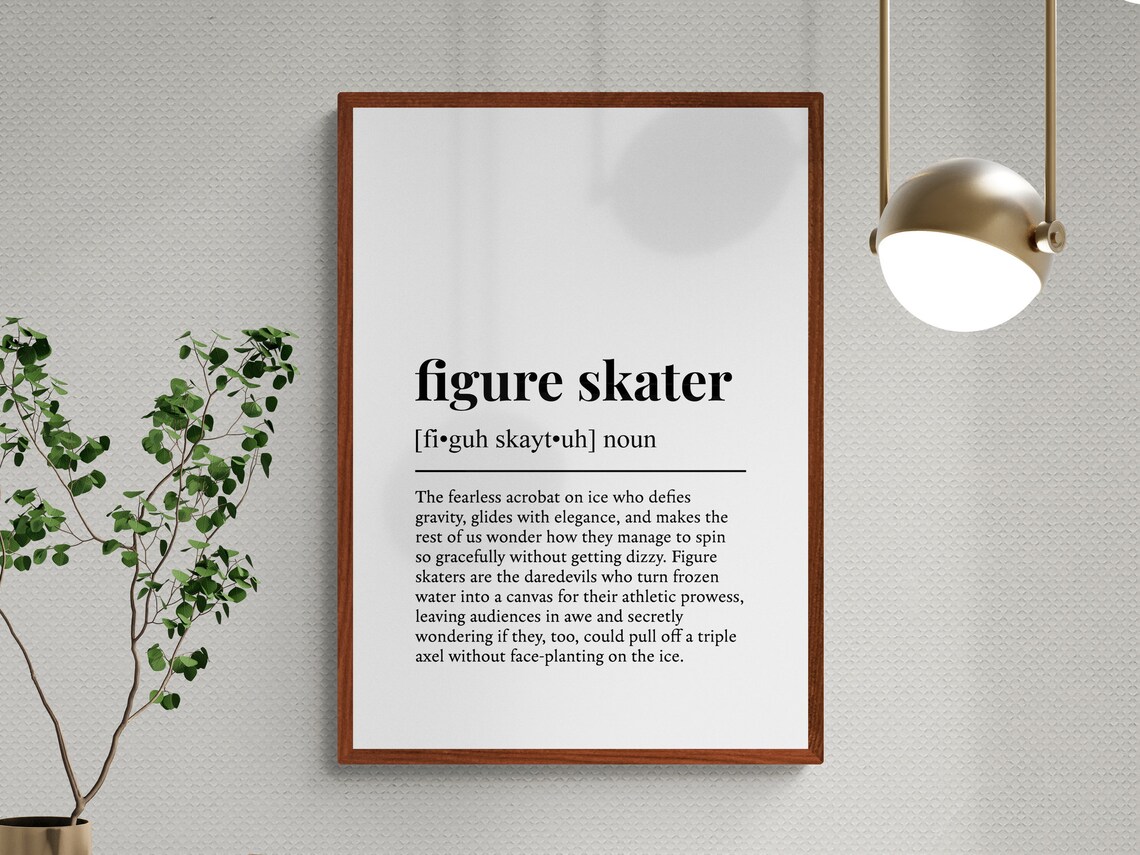 Figure Skater Funny Definition, Sport Wall Art Print - Image 3