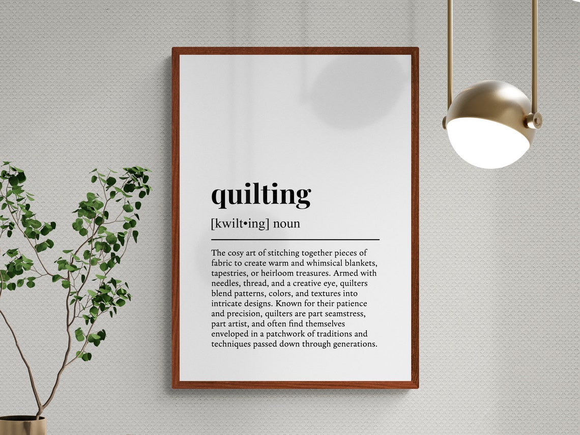 Quilting Definition Funny Craft Hobby Gift Minimalist Wall Art Poster - Image 3