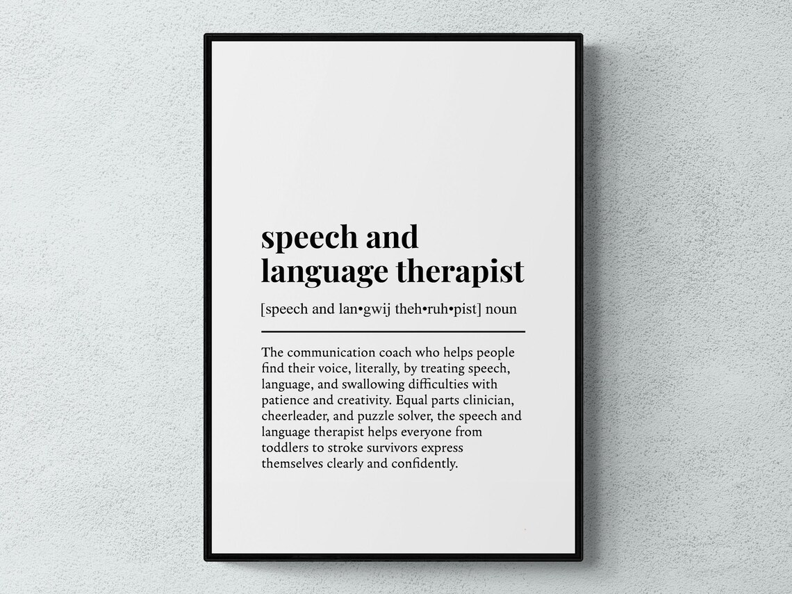 Speech And Language Therapist Funny Definition Art Print