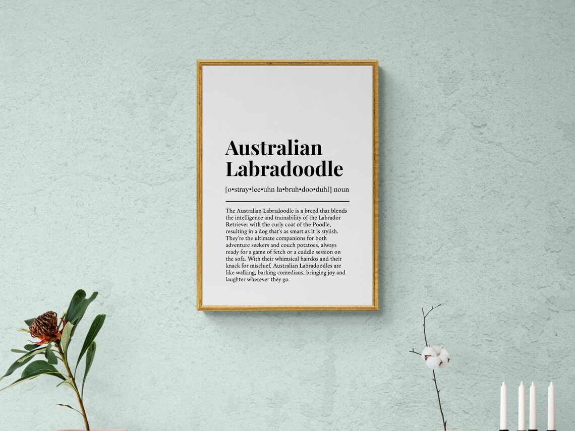 Australian Labradoodle Funny Definition Poster Print - Image 2