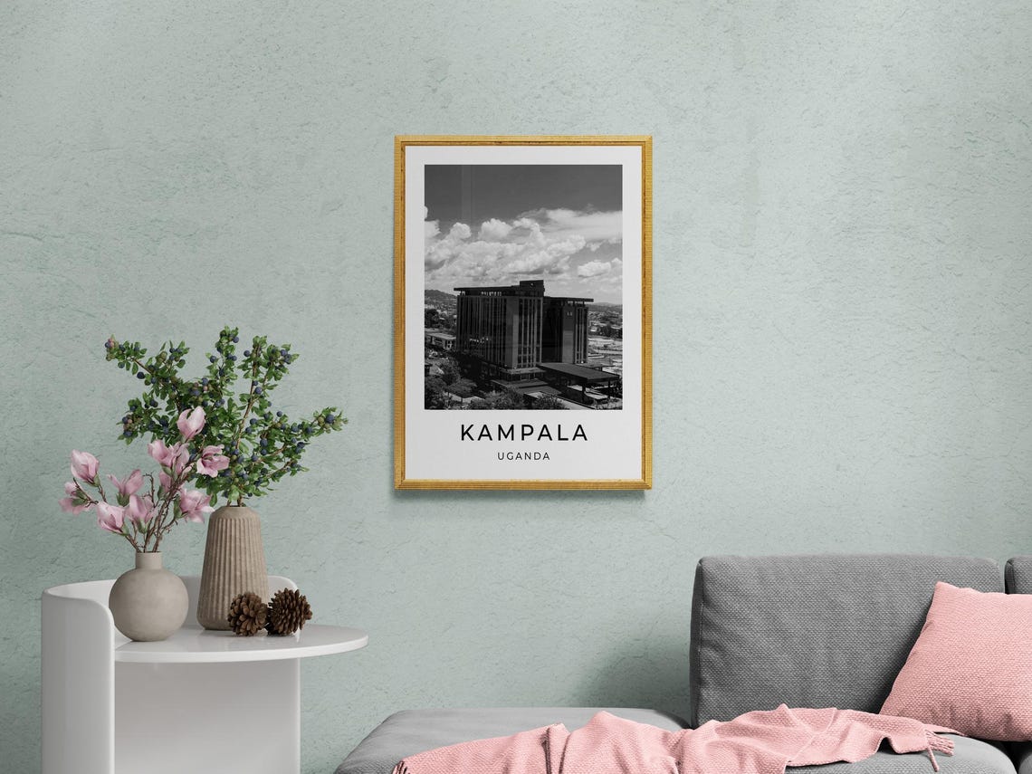 Kampala Uganda Modern City Building Cloudy Sky Travel Poster - Image 2