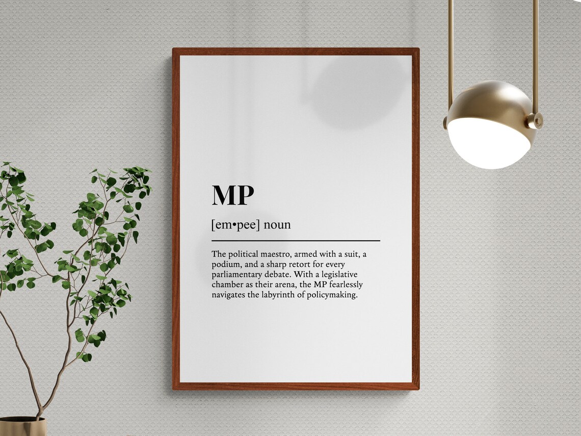 Mp Funny Definition Job Work Gift Wall Art Print - Image 3