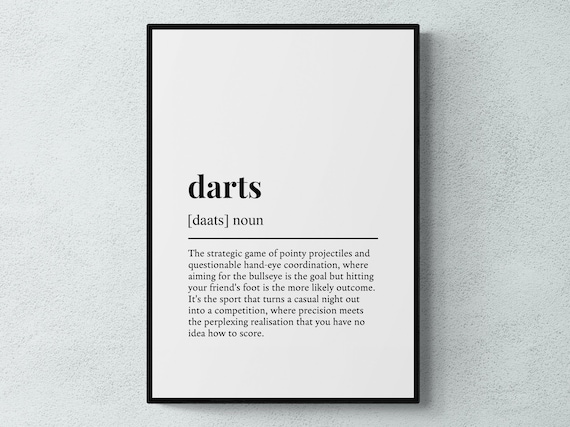 Darts Funny Definition Sport Gift Art Print