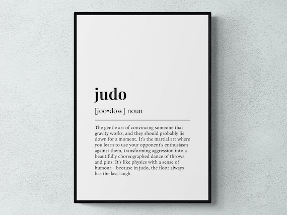 Judo Funny Definition Sport Humor Poster Print
