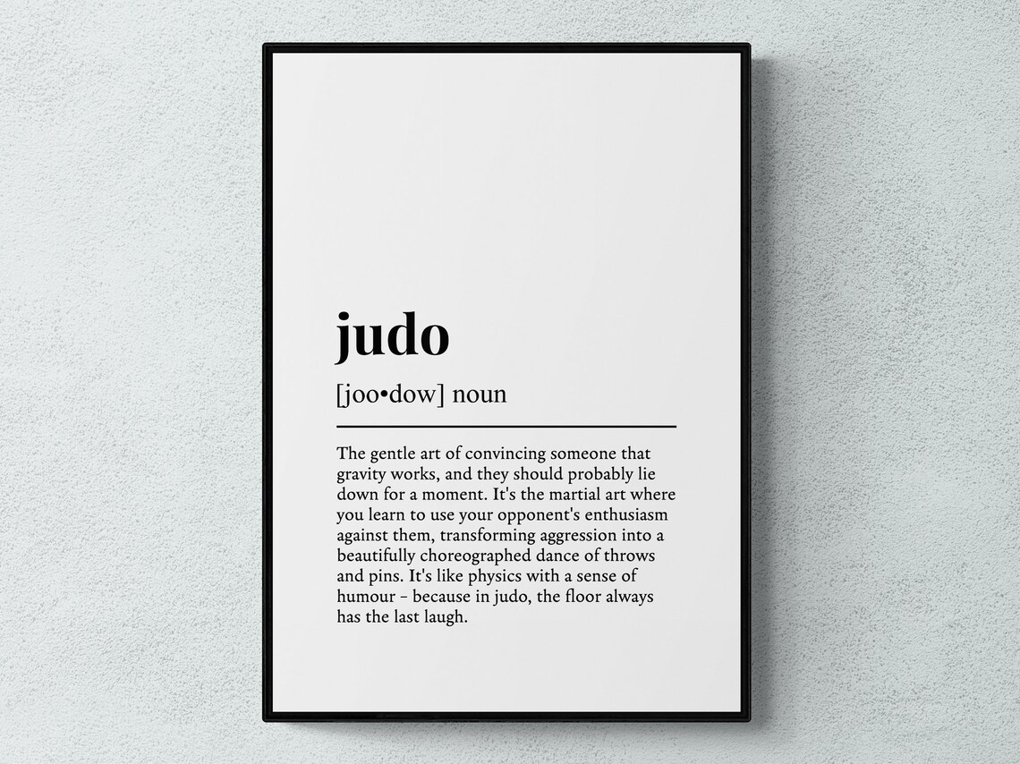 Judo Funny Definition Sport Humor Poster Print