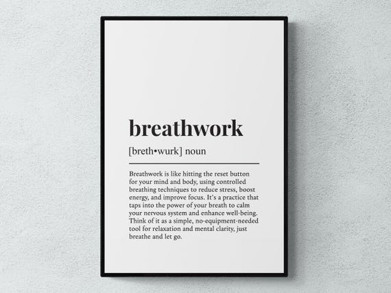 Breathwork Funny Definition Humor Art Print