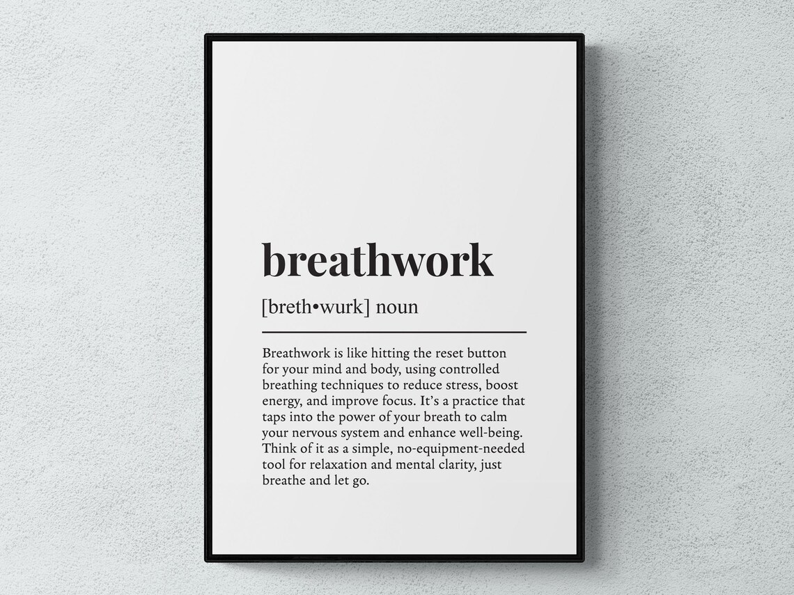 Breathwork Funny Definition Humor Art Print