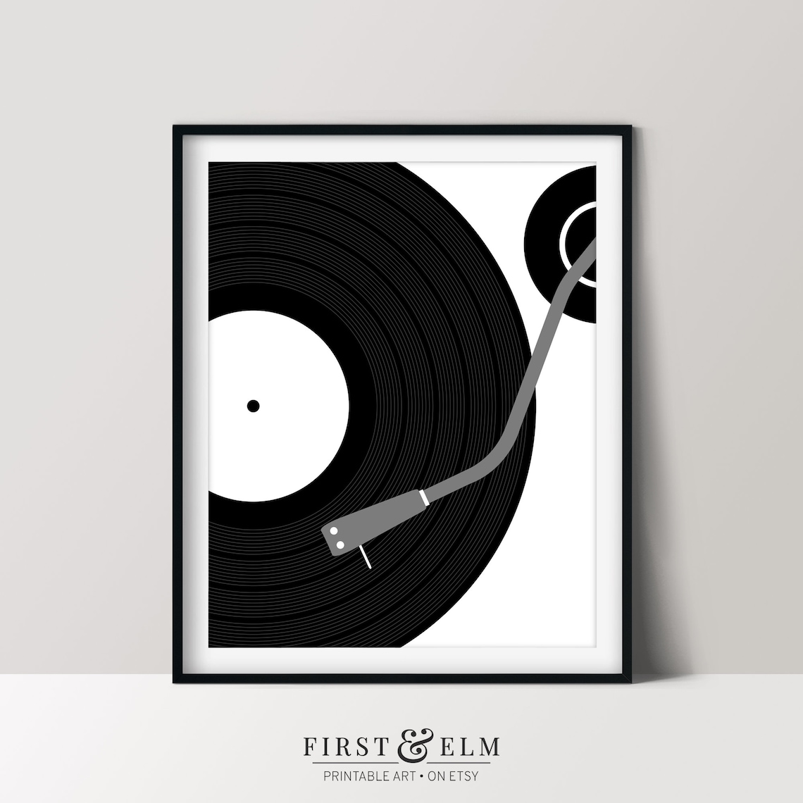 Record Player Turntable Music Art Print, Band Studio