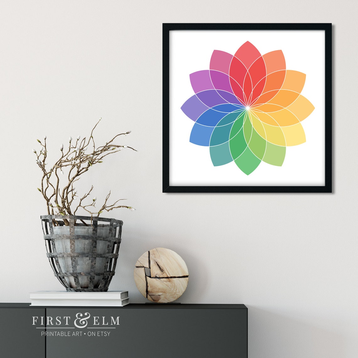 Colors Of The Rainbow Minimalist Design Unique Home Dcor Art - Image 3