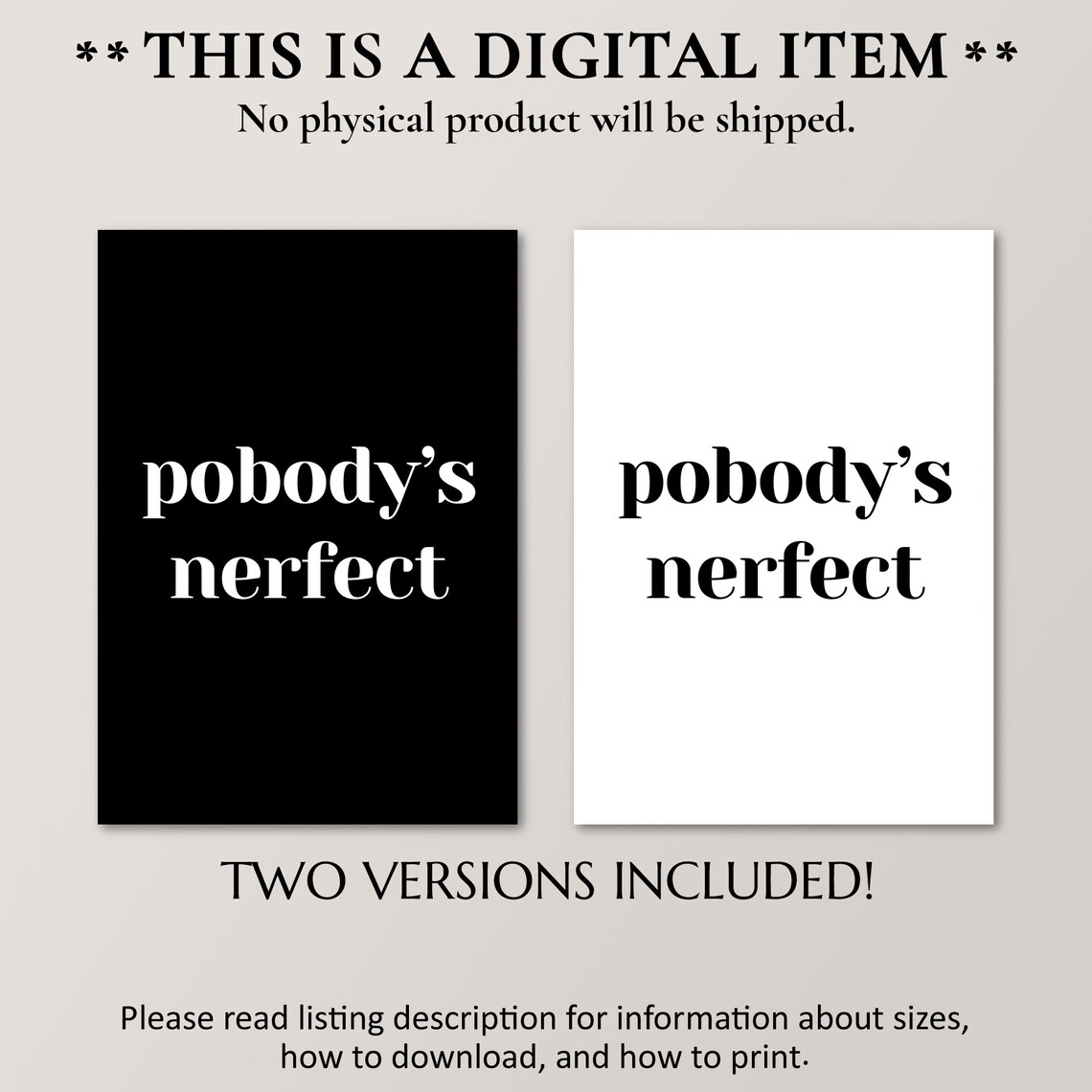 Pobodys Nerfect Inspirational Minimalist Design - Image 2