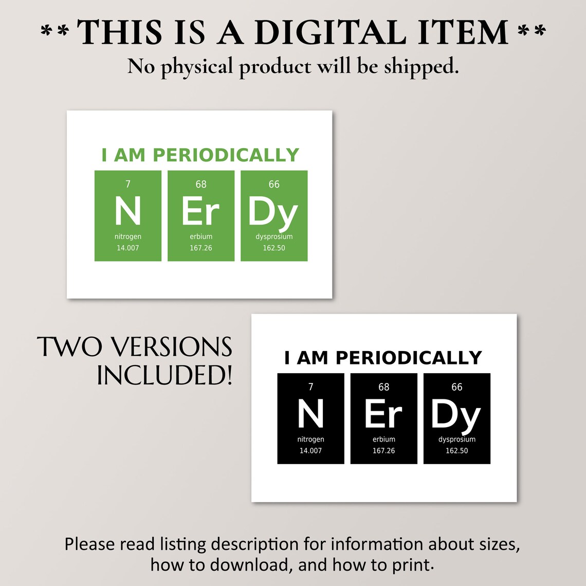 I Am Periodically Nerdy Chemistry Humor Funny Science Gifts Home Decor - Image 4