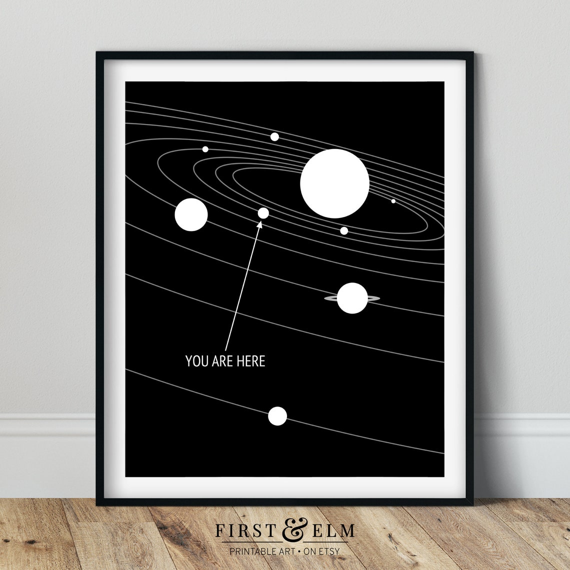 You Are Here Solar System Orbit Map Astronomy Space Wall Poster - Image 3