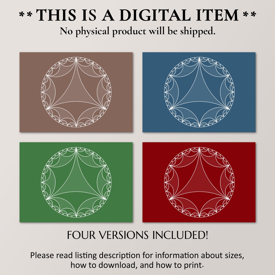 Hyperbolic Geometry, Geometric Art Print - Image 4