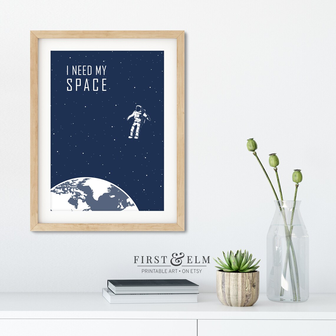 I Need My Space Funny Office Decor Art Print - Image 3
