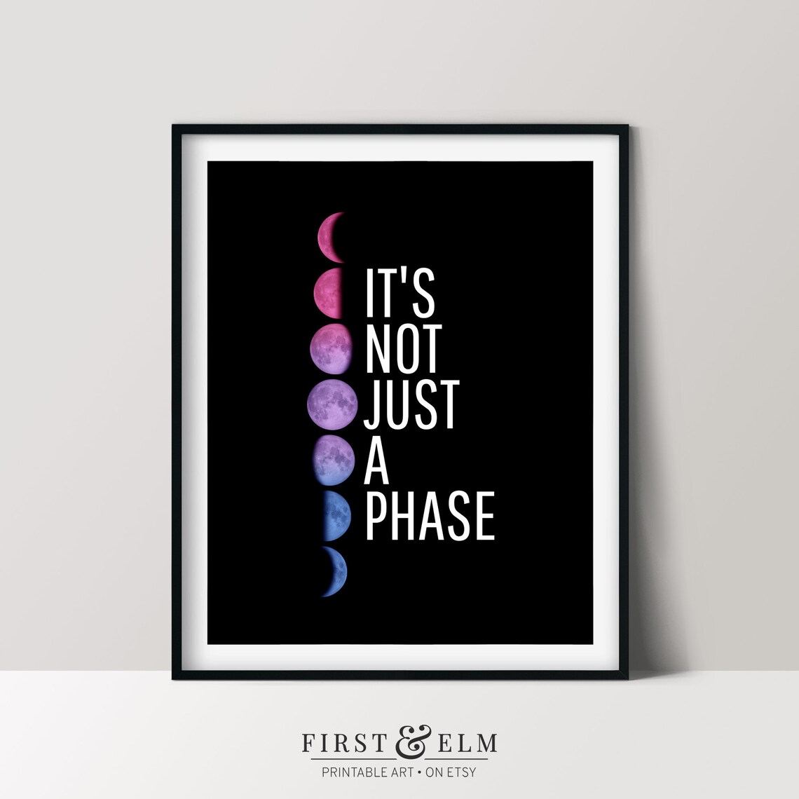 Bisexual Pride Art, Bi Flag Colors Poster Print