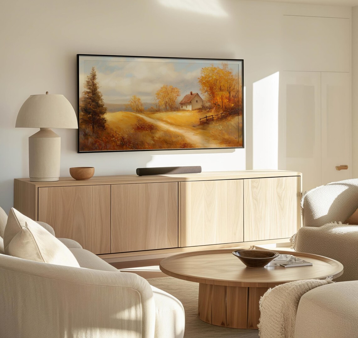 Frame Tv Cottage Art Art For Frame Tvs Forest Scene Tv Art Rustic Vintage Tv Art Fall Art Paletta Prints - Image 3
