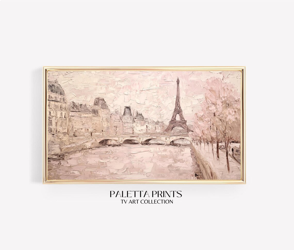 Paris Eiffel Tower Impressionist Travel Poster