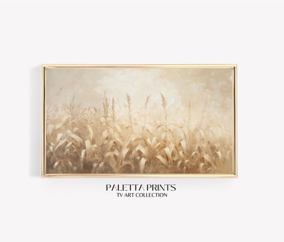 Frame Tv Golden Cornfield Art Art For Frame Tvs Cozy Harvest Scene Tv Art Rustic Vintage Tv Art Paletta Prints