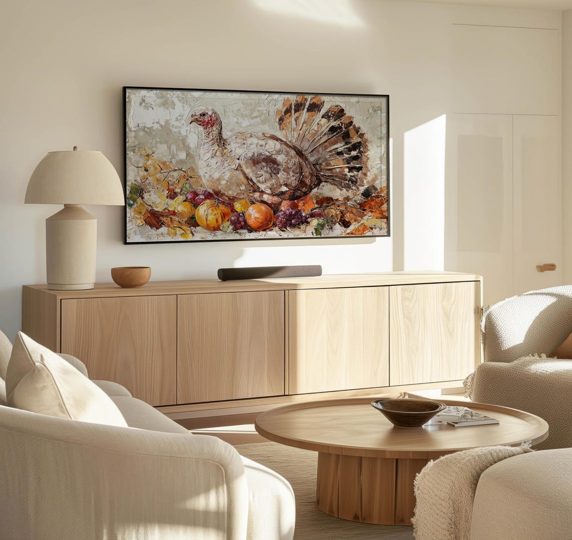 Frame Tv Turkey Harvest Art Art For Frame Tvs Nature Tv Art Rustic Animal Tv Art Fall Art Paletta Prints - Image 3