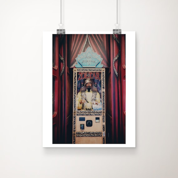 Zoltar Fortune Teller Vintage Carnival Arcade Machine Photo Poster