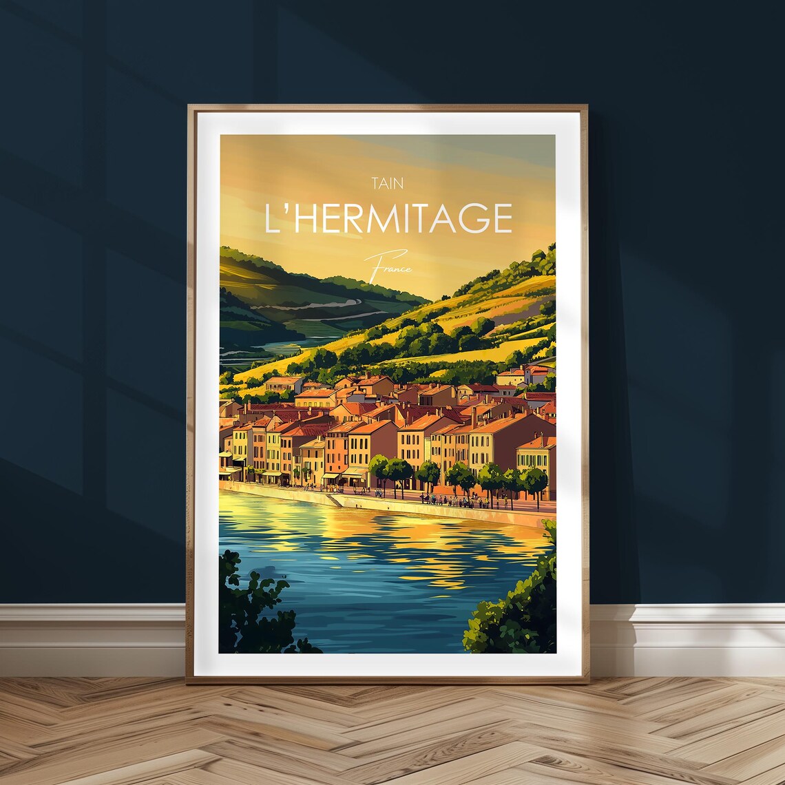 Tainlhermitage France Landscape Poster French Vineyards Rhne Wine Region Art Natural Wonders