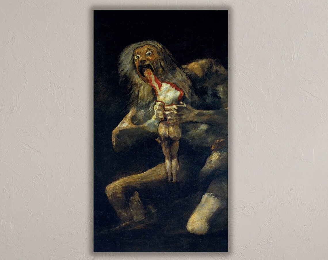 Saturn Devouring Son Art Print, Francisco Goya