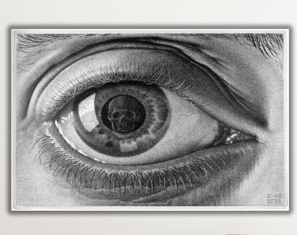 Escher Eye Surrealist Art Print