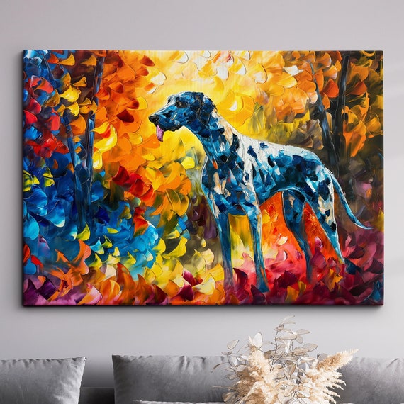 Greyhound Abstract Dog Pet Animal Painting Splatter Wall Art Framed Canvas Poster Print Home Kitchen Office Room Decor Gifts