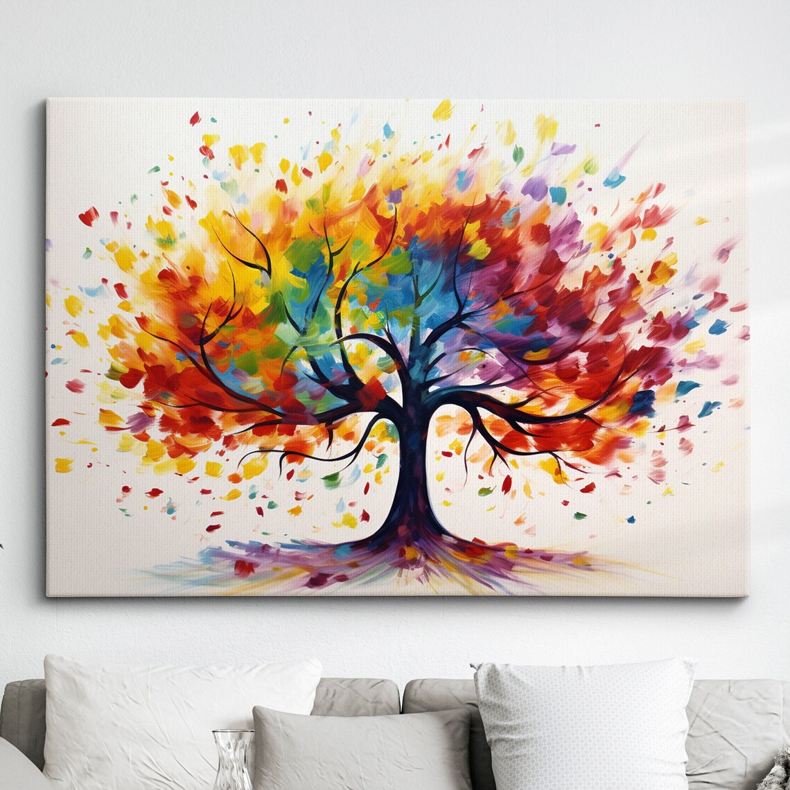 Tree Of Life Landscape Abstract Oil Painting Art Print