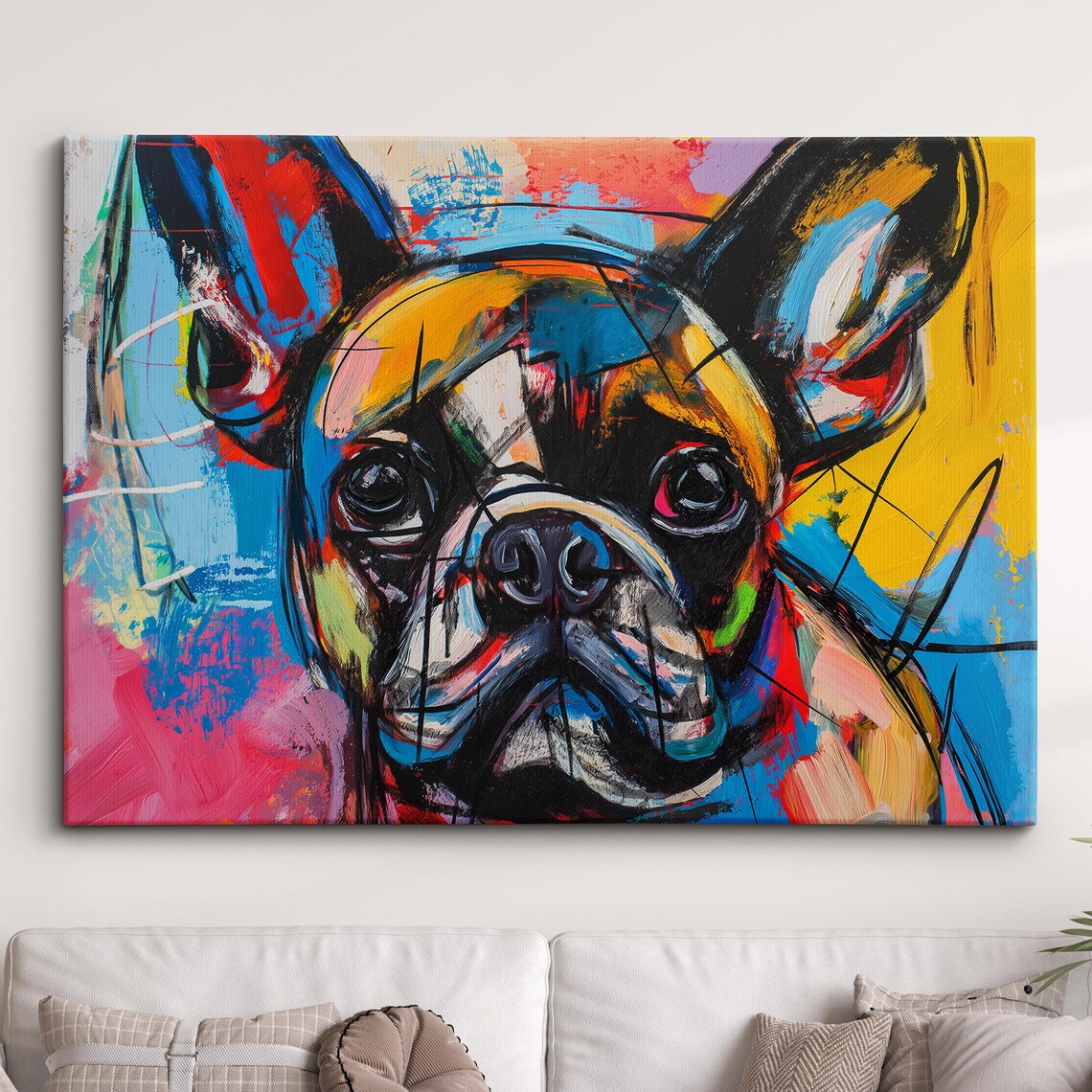 French Bulldog Urban Graffiti Style Abstract Pop Art Dog Poster