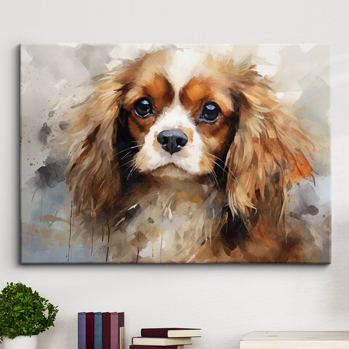 Cavalier King Charles Spaniel Modern Poster Print