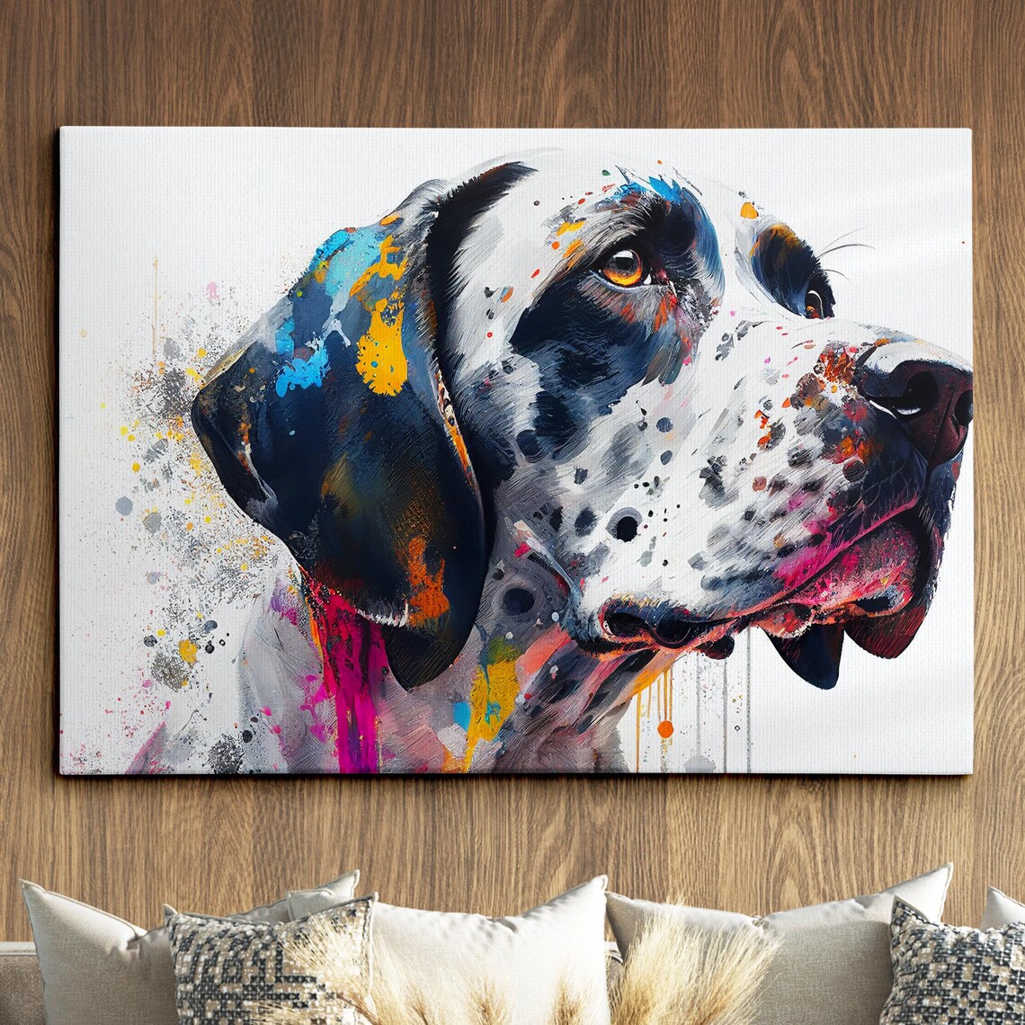English Pointer Dog Abstract Modern Art Print