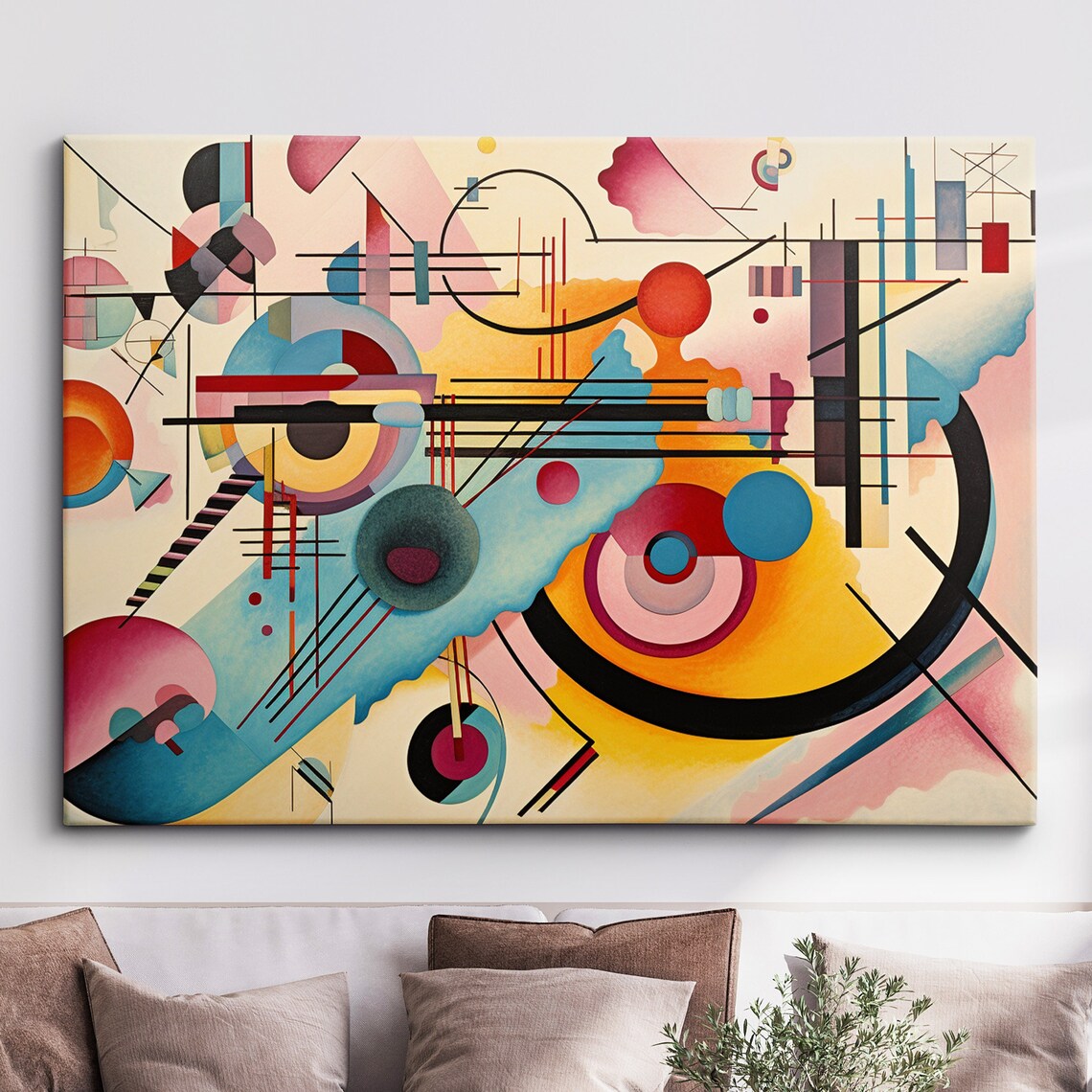 Geometric Wassily Kandinsky Style Abstract Art Print