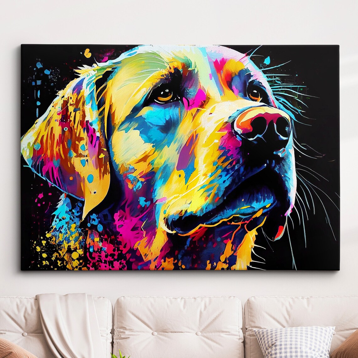Labrador Abstract Modern Dog Painting Art Print