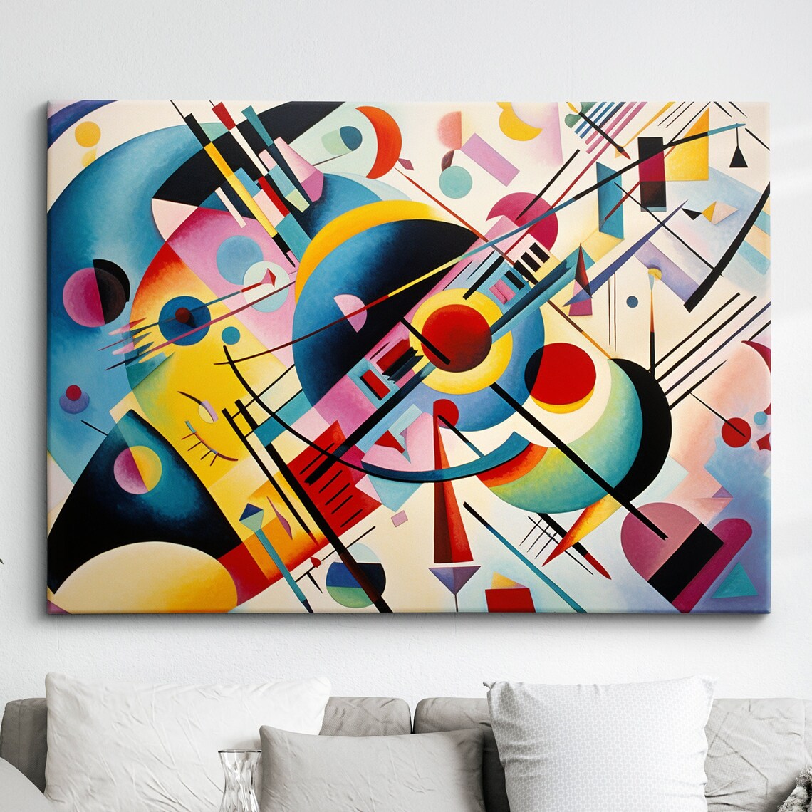 Geometric Kandinsky Style Abstract Art Print