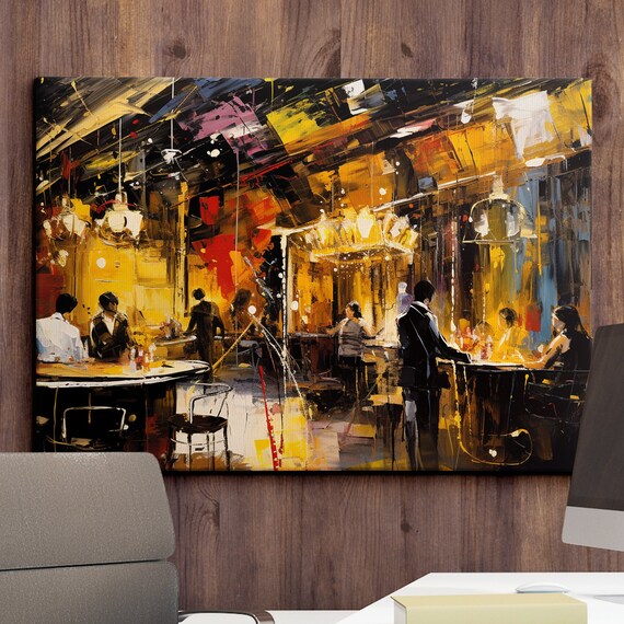 Street Bar Modern Abstract Pub Poster Print