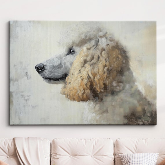 Poodle Abstract Dog Pet Animal Oil Painting Wall Art Framed Canvas Poster Print Home Kitchen Office Bedroom Living Room Decor Gift