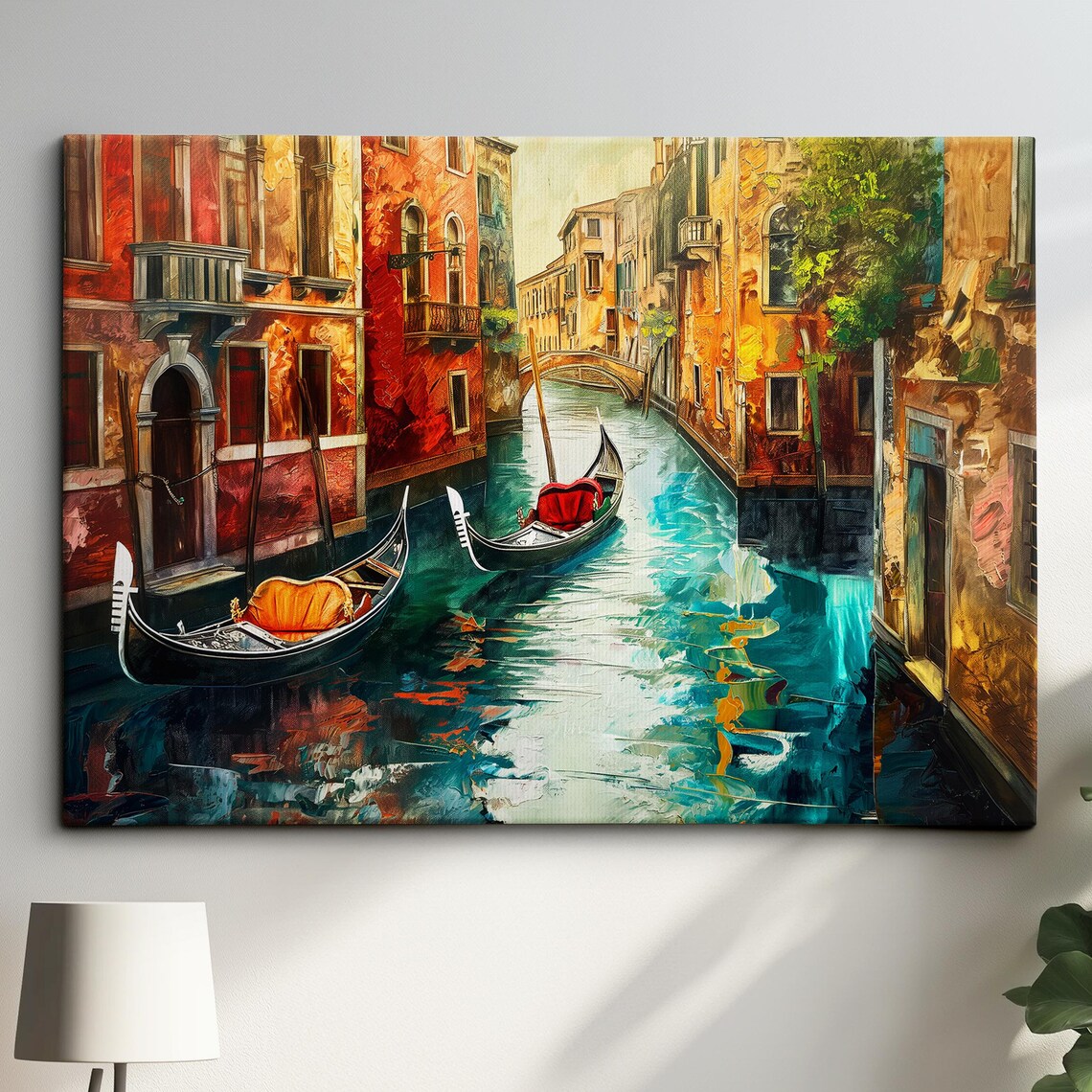 Venice Italy Gondola Boat River Landmark Art Print