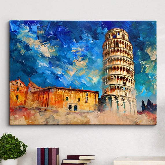 Claude Monet Leaning Tower Of Pisa Abstract Oil Painting Wall Art Framed Canvas Poster Print Home Kitchen Office Living Bedroom Decor Gifts