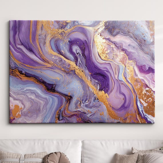 Modern Abstract Pink Gold Minimalist Marble Oil Painting Wall Art Framed Canvas Poster Print Home Living Room Decor Gift Ideas