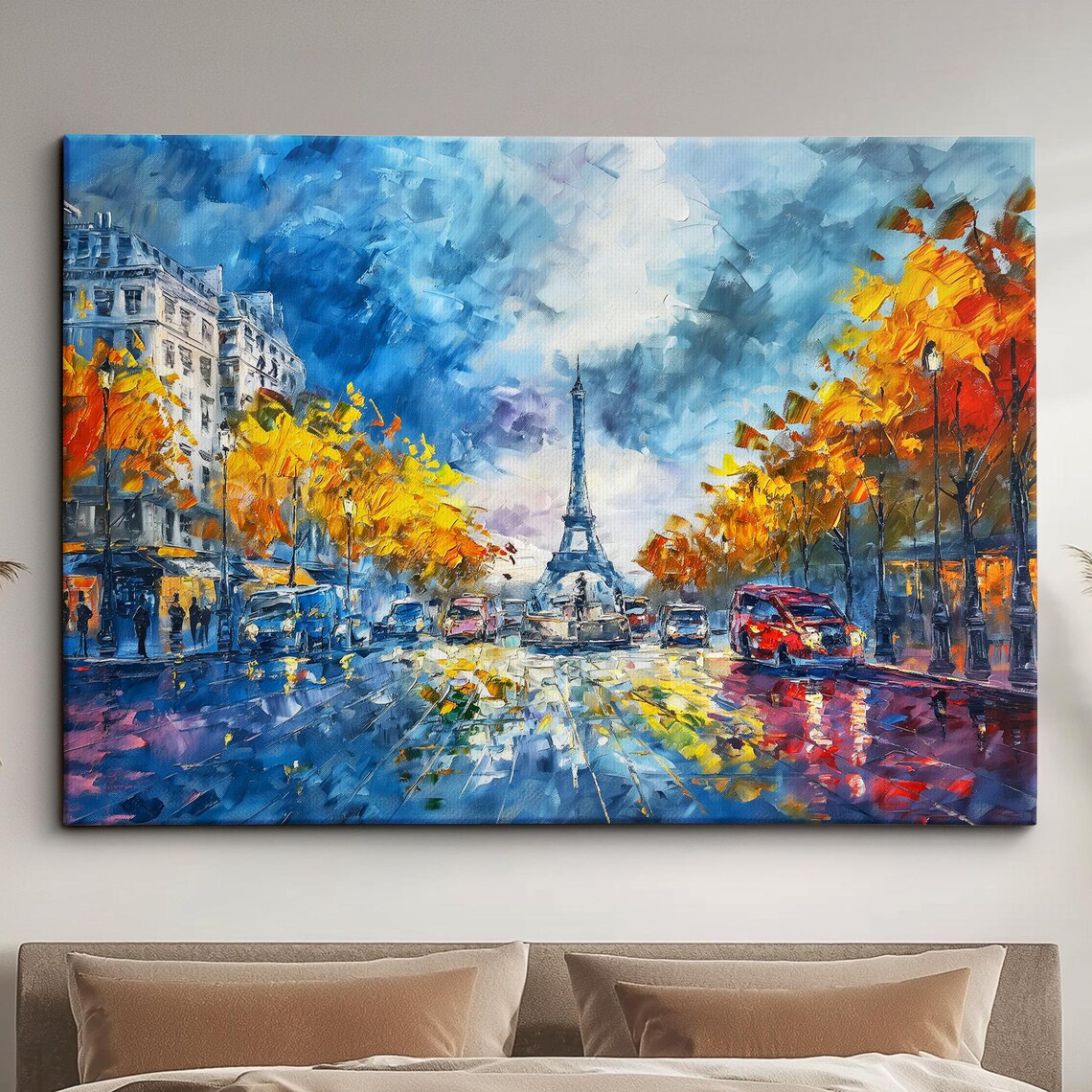 Paris France Eiffel Tower Cityscape Landmark Oil Painting Watercolor Wall Art Framed Canvas Poster Print Homeoffice Room Decor Gifts