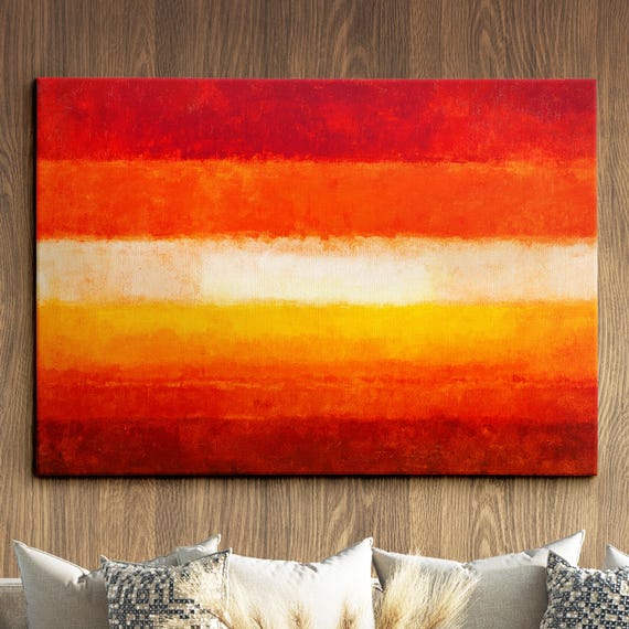 Modern Abstract Red White Floral Geometric Oil Painting Wall Art Framed Canvas Poster Print Home Living Room Decor Gifts Ideas