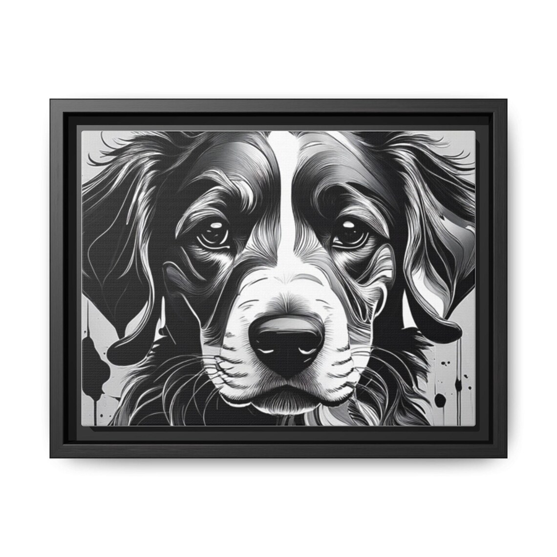Dog Portrait, Pet Lover Gift Rustic Home Decor