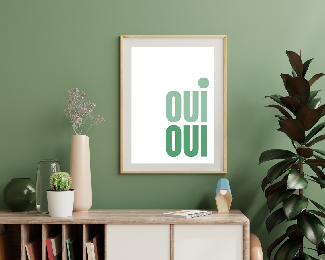 Oui Oui Bathroom Print, French Humour Poster - Image 2