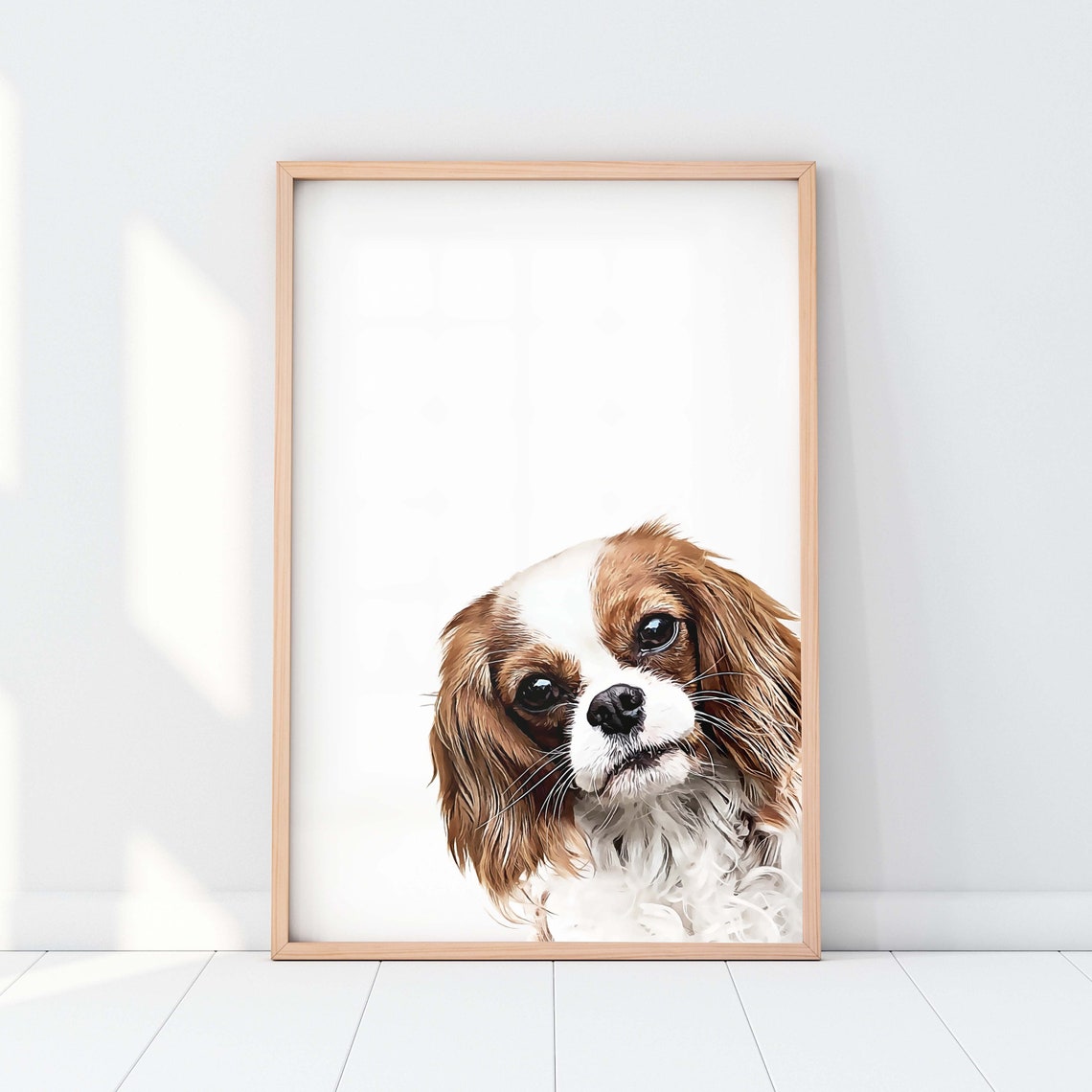 Custom Pet Portrait From Photo Poster Print