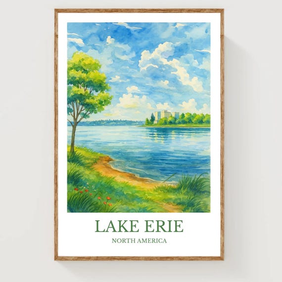 Lake Erie Travel Poster