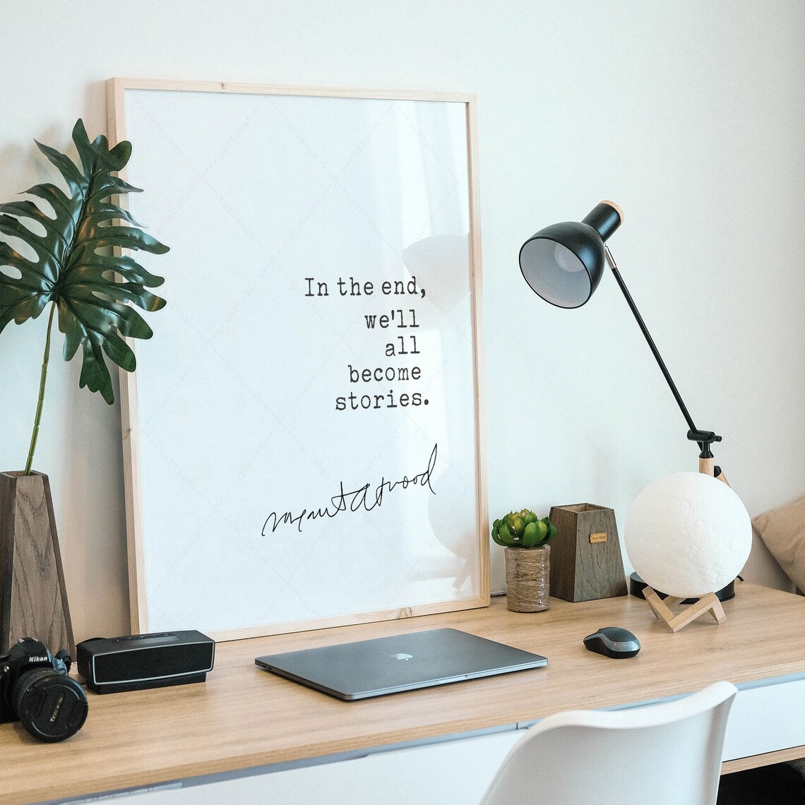Margaret Atwood Quote, Literary Stories Poster - Image 2