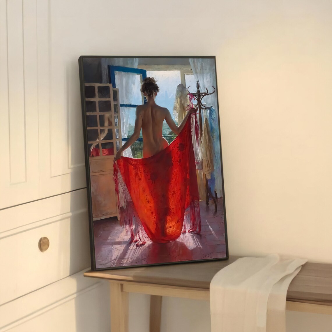 Elegant Sensual Painting, Erotic Modern Decor - Image 5