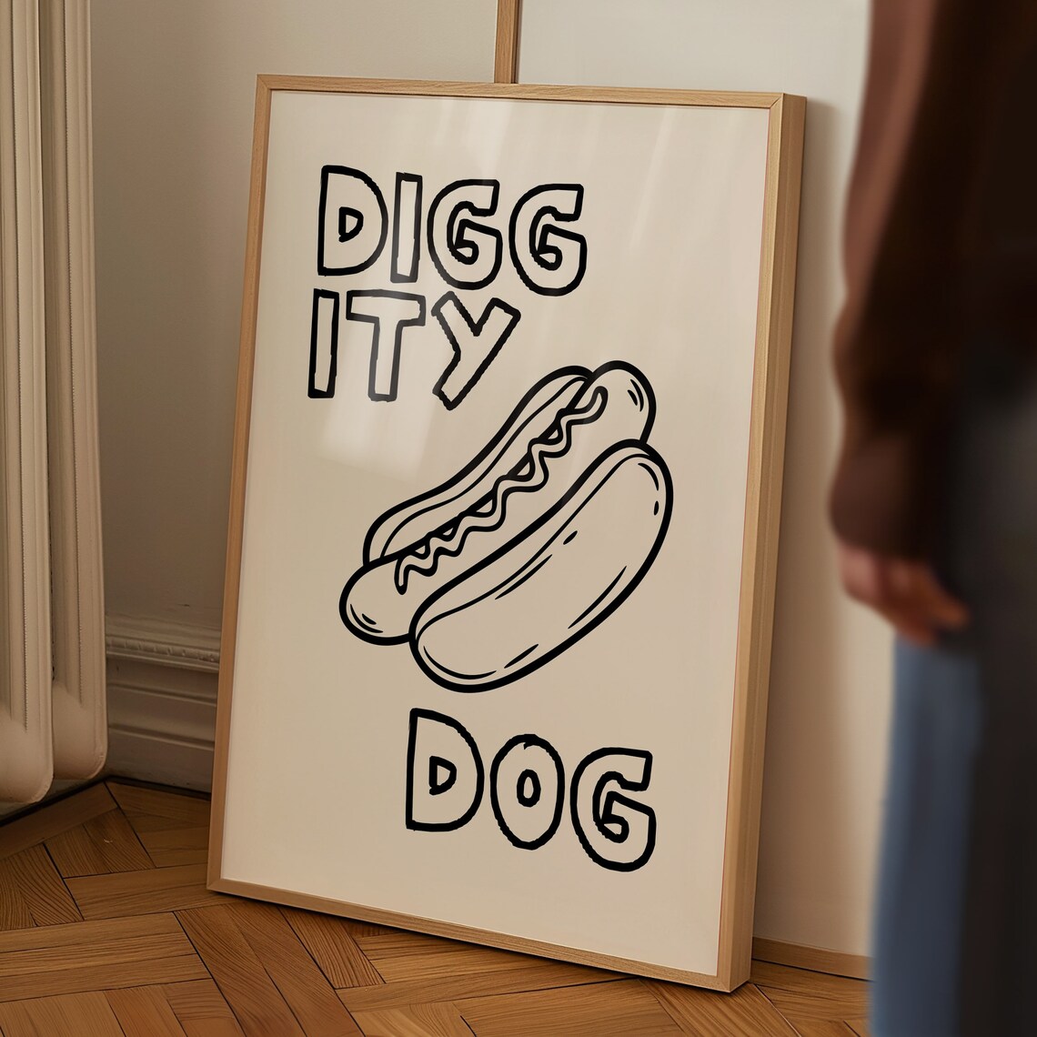 Hot Dog Poster, Minimalist Retro Food Art Print - Image 5